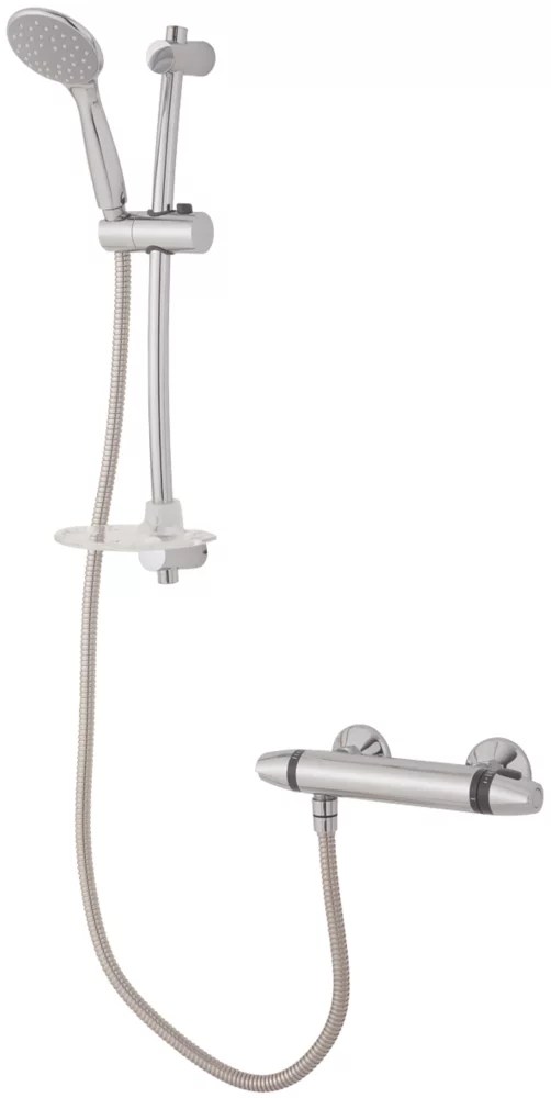 Triton Caroli RearFed Exposed Chrome Thermostatic Mixer Shower Screwfix