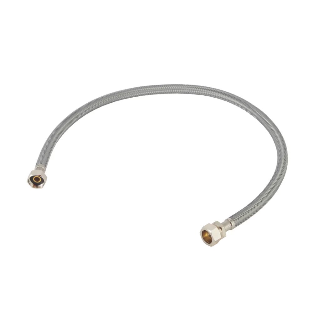 Flomasta Straight Flexible Compression Hose 22mm x 3/4" x 1000mm Screwfix