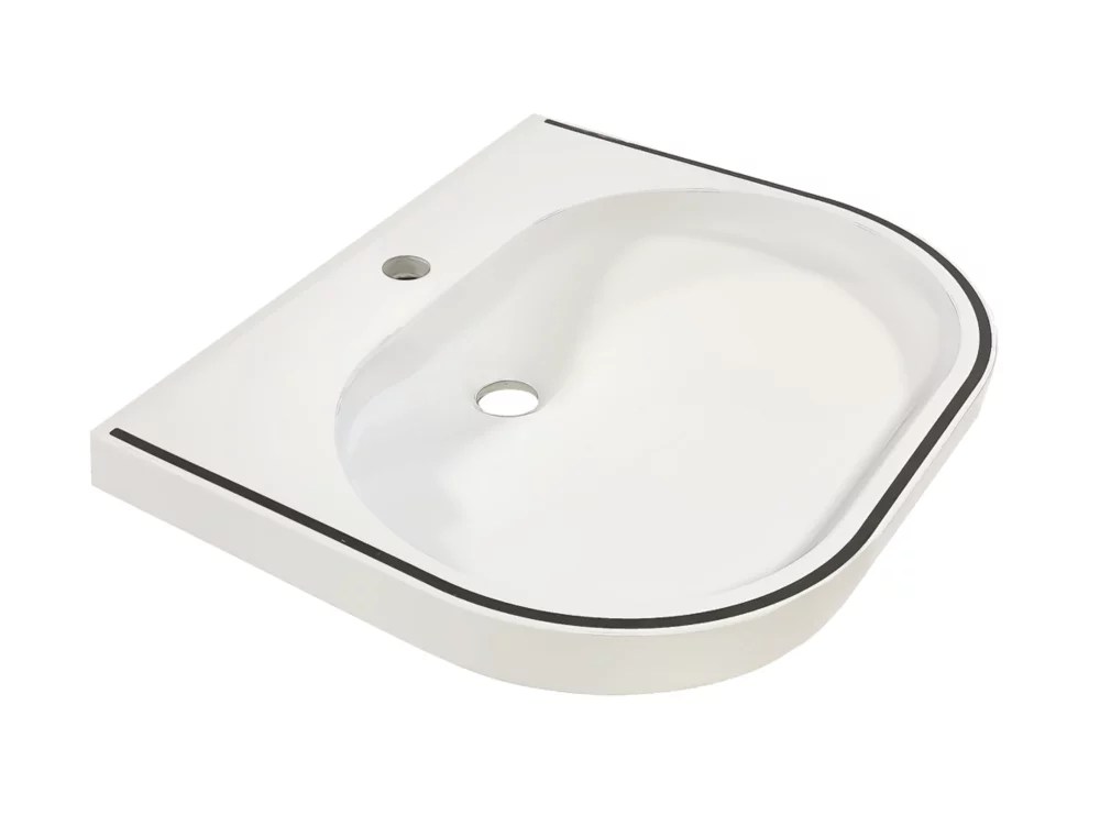 VariusCare Accessible Wash Basin 1 Tap Hole 500mm Screwfix