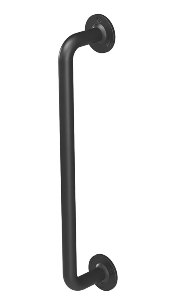Rothley Angled Household Steel Grab Rail Matt Black 457mm Screwfix