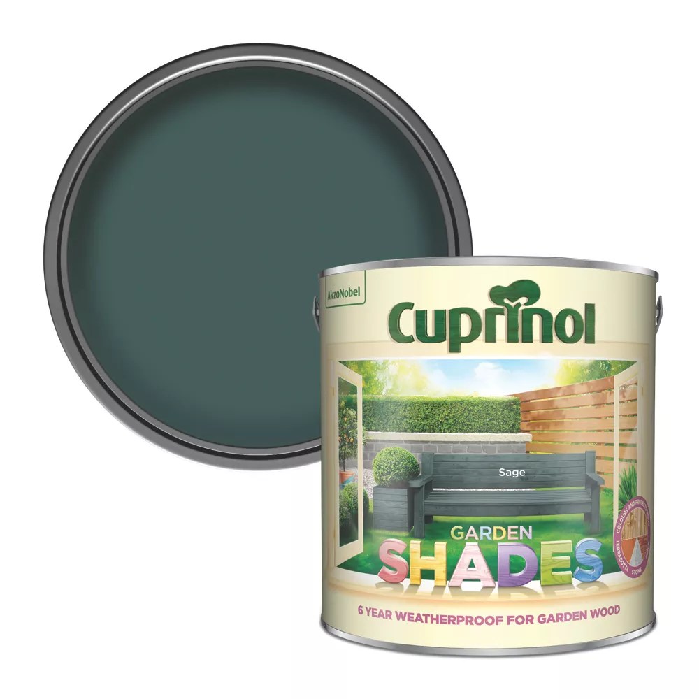 Cuprinol 2.5Ltr Sage Matt Wood Paint Screwfix