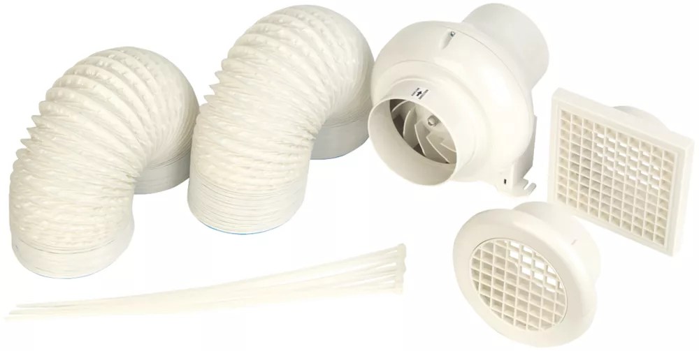 Manrose SCF200T 4" Centrifugal Bathroom Shower Extractor Fan Kit with