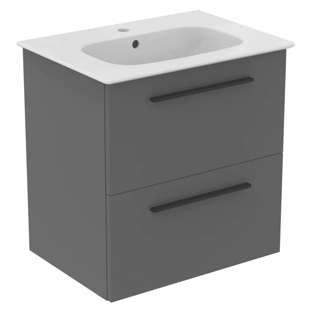 Ideal Standard i.life A WallHung Vanity Unit with Black Handles