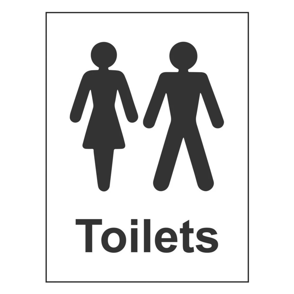 Essentials Womens / Gents Toilet Sign 200mm x 150mm Screwfix