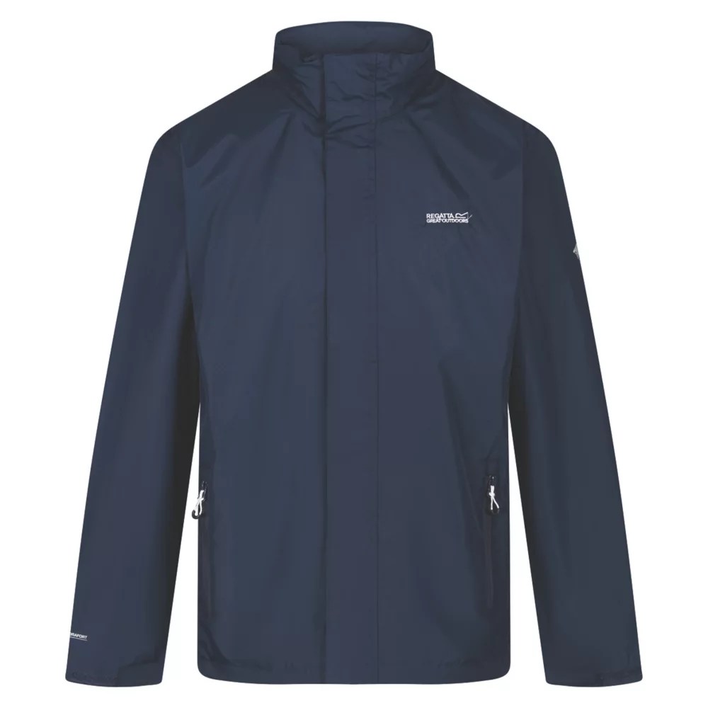 Regatta Matt Waterproof Shell Jacket Navy Small 37 1/2" Chest Screwfix