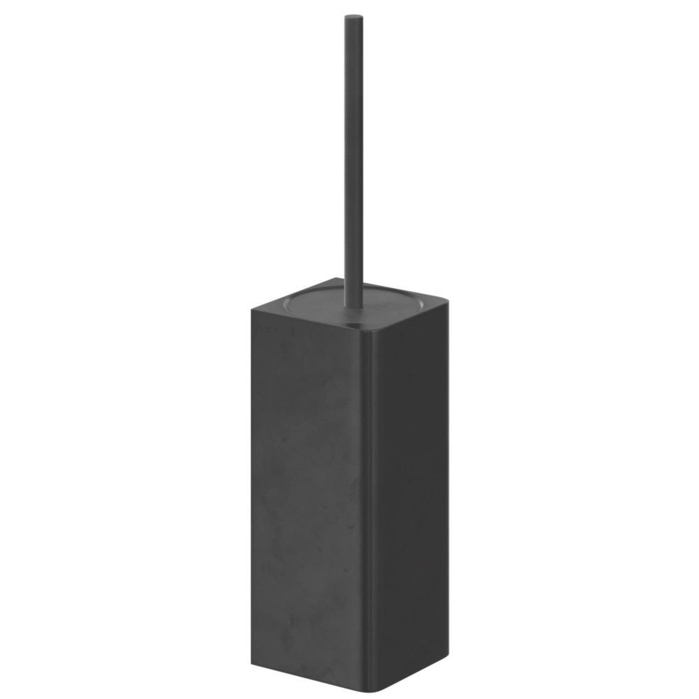 Elland Toilet Brush & Holder Black Screwfix