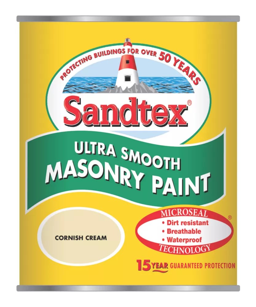Sandtex Cornish Cream Masonry Ultra Smooth Masonry Paint 150ml Screwfix
