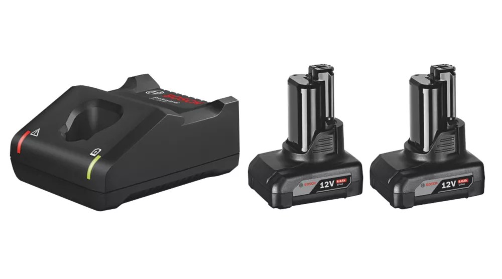 Bosch Professional 12V 6.0Ah LiIon Coolpack Batteries & Charger Screwfix