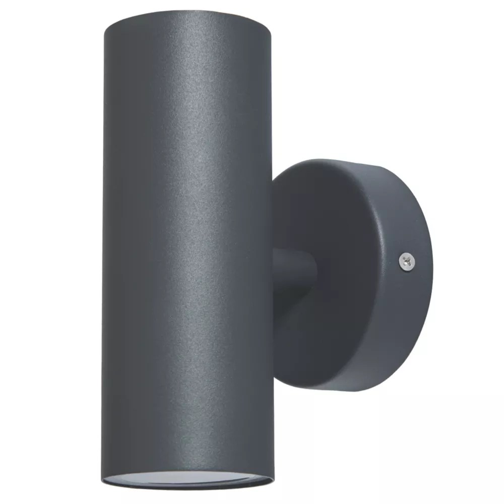 Zink Leto Outdoor LED Up/Down Light Anthracite 8W 560lm Screwfix