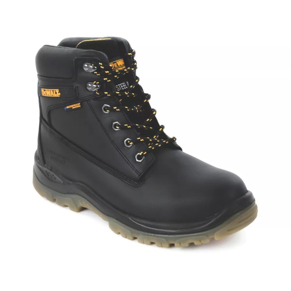 DeWalt Titanium Size 9 Black Waterproof Steel Toe Cap Safety Boots