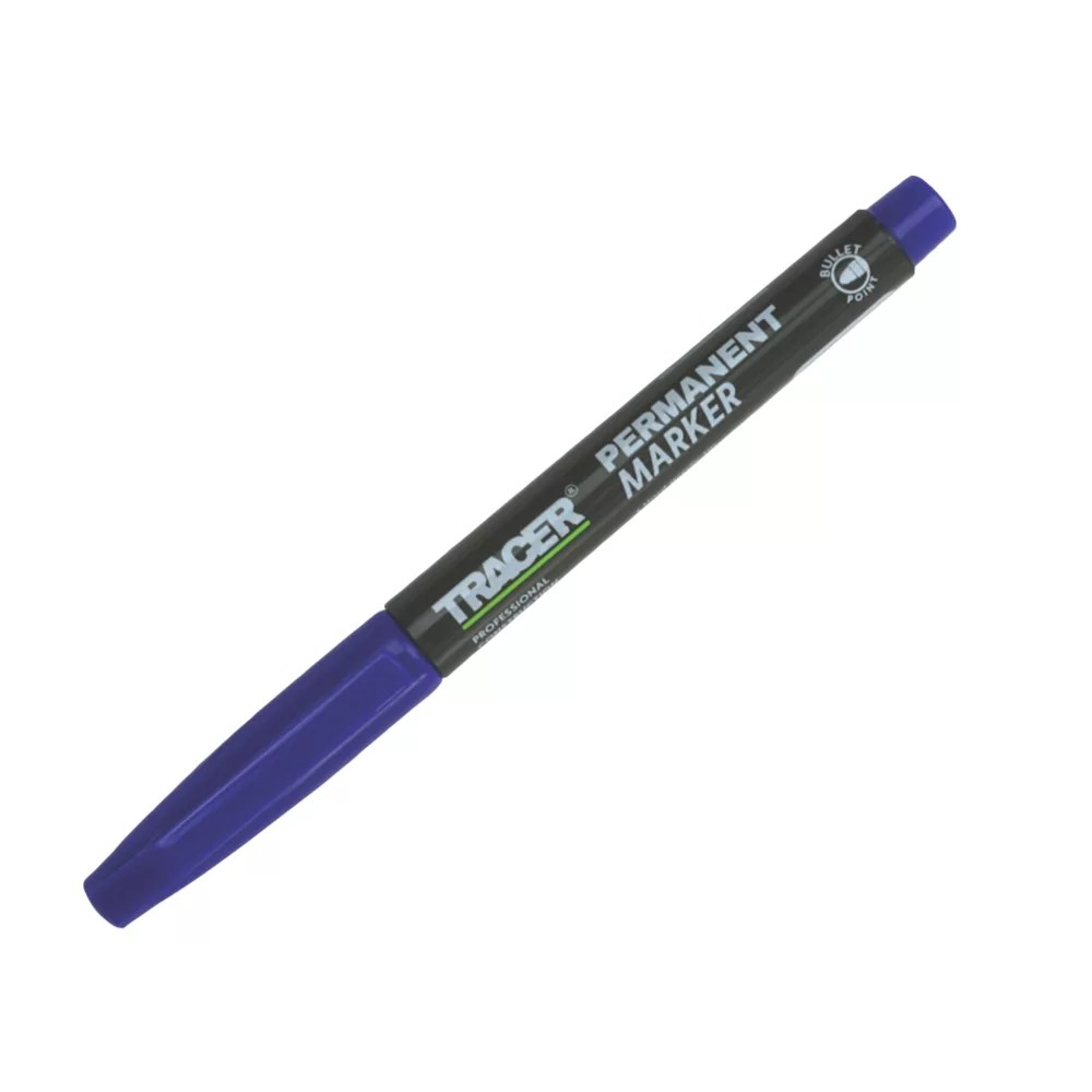 TRACER Medium Tip Blue Permanent Marker Screwfix