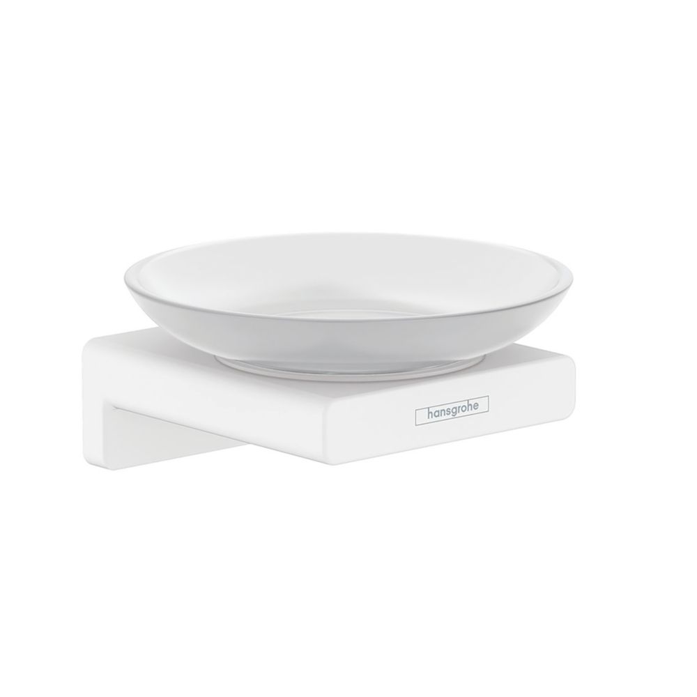 Hansgrohe AddStoris Soap Dish Matt White Screwfix
