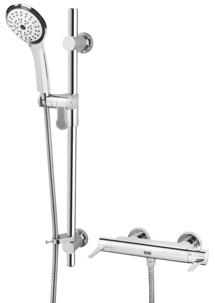 Bristan Design Utility RearFed Exposed Chrome Thermostatic Bar Mixer