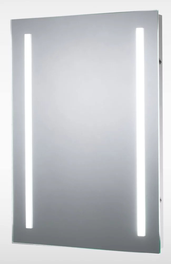 Sensio Uno Rectangular Illuminated Bathroom Mirror With 2828lm LED Light 500mm x 700mm Screwfix