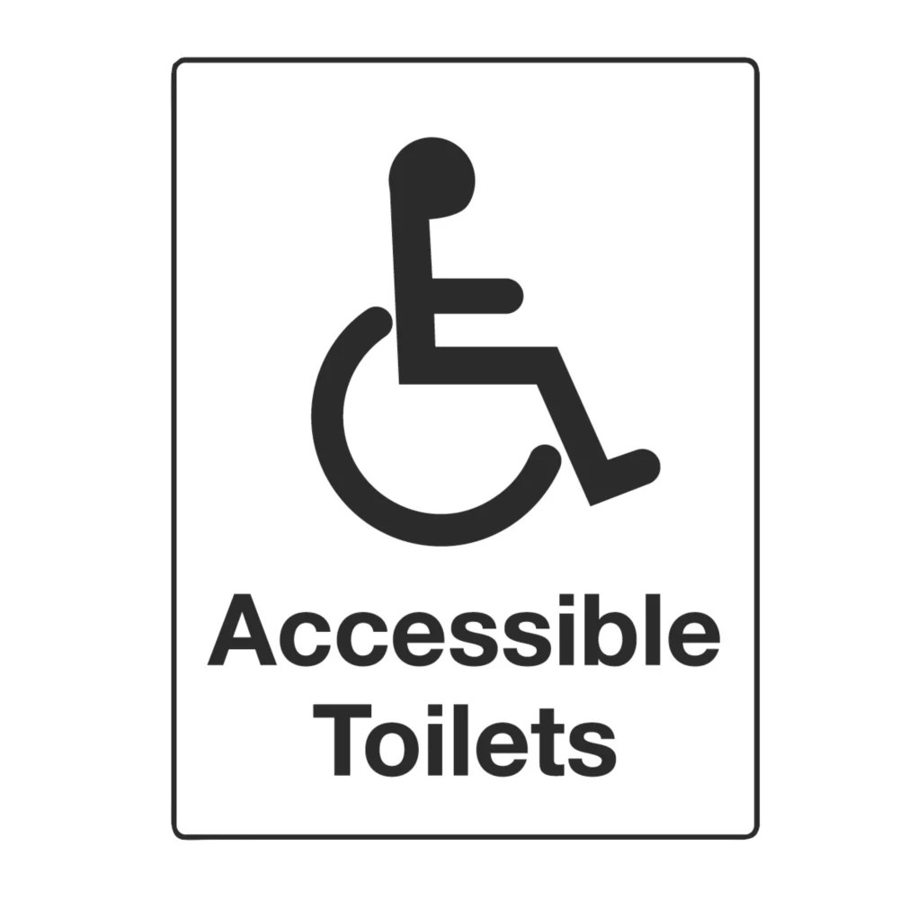 "Accessible Toilets" Sign 200 x 150mm Screwfix