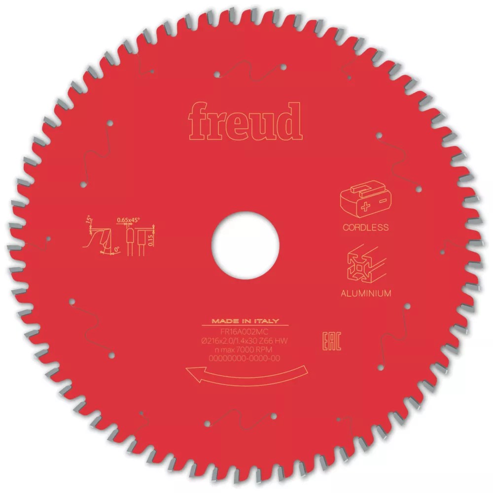 Freud F03FS10089 Aluminium/Plastic Circular Saw Blade 216mm x 30mm 66T