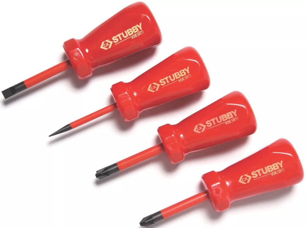 C.K Mixed Stubby VDE Screwdriver Set 4 Pieces Screwfix