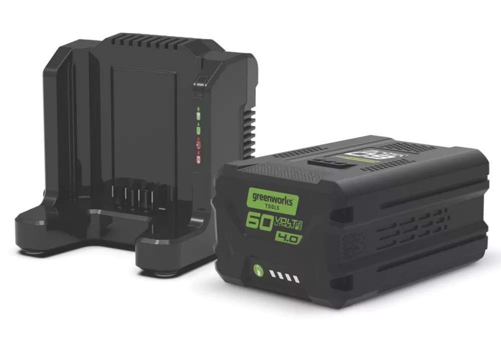 Greenworks GDSK60B4 60V 4.0Ah LiIon Battery & Charger Screwfix
