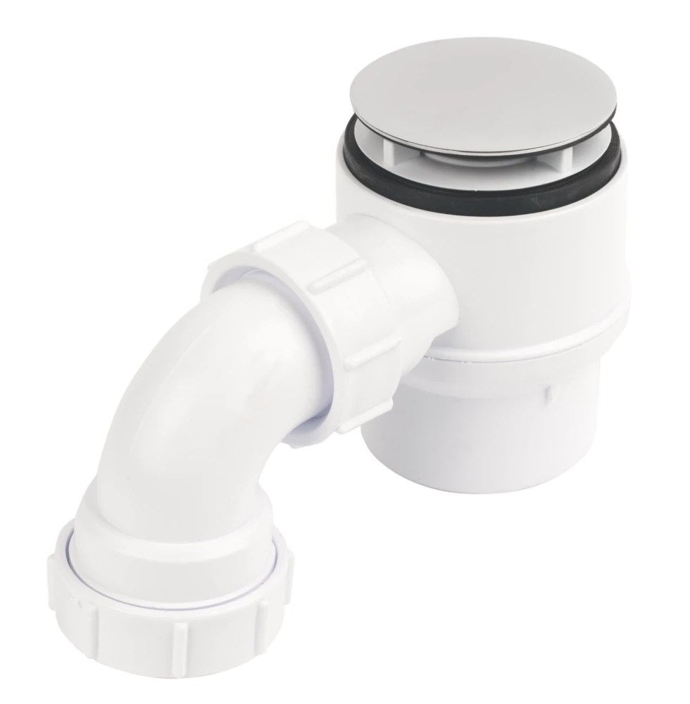 McAlpine Shower Trap Chrome Effect 70mm Screwfix