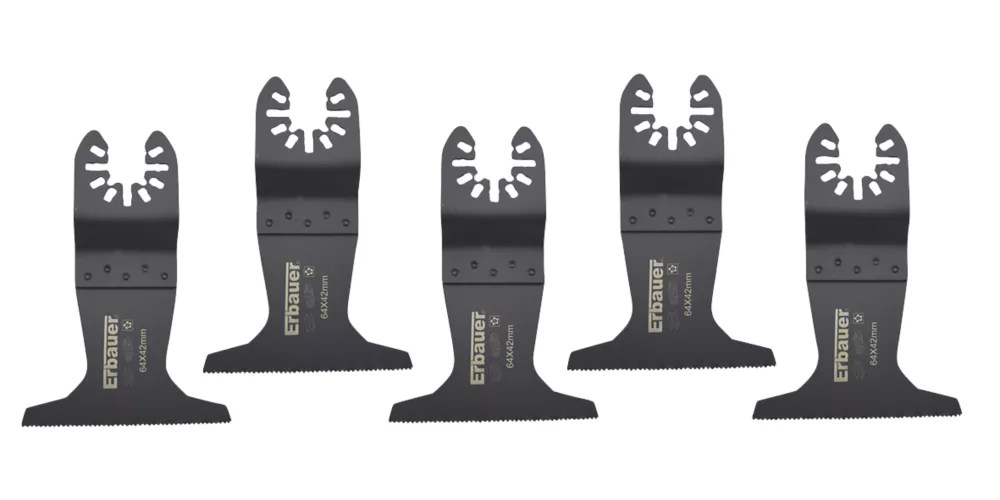 Erbauer MultiMaterial Plunge Cutting Blades 64mm 5 Pack Screwfix