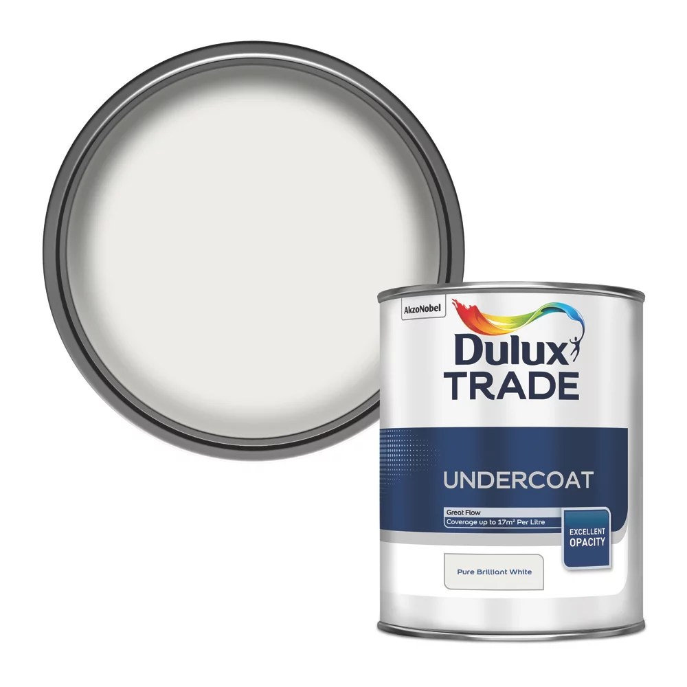 Dulux Trade 1Ltr Brilliant White Matt Interior & Exterior Wood & Metal