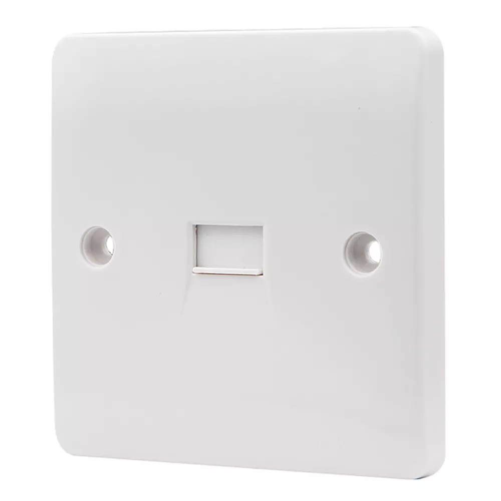 Vimark Pro 1Gang Master Telephone Socket White Screwfix