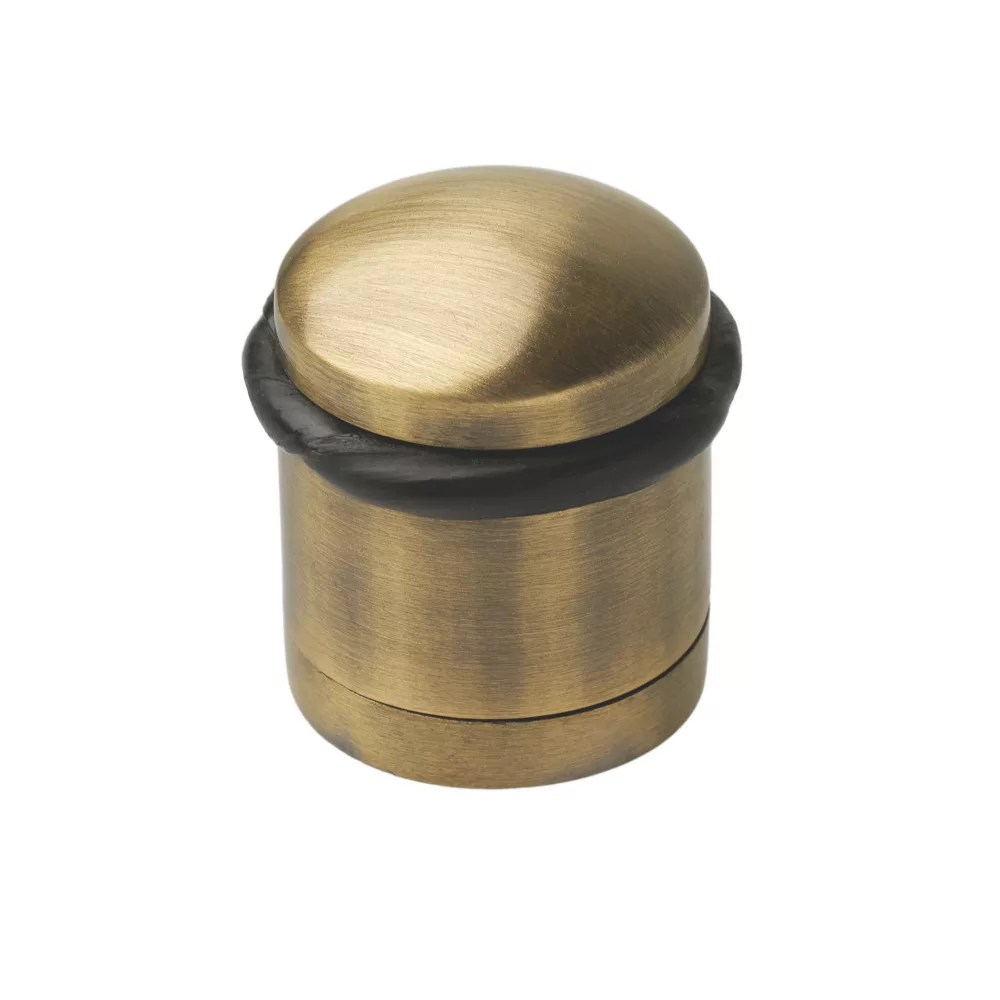 Security Solutions Cylinder Door Stop 31 x 37.5mm Antique Brass Screwfix