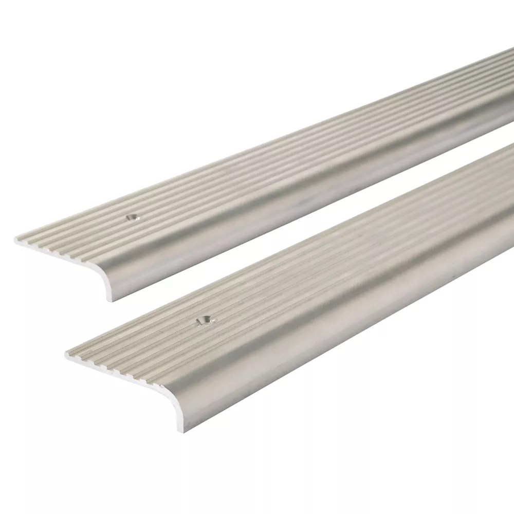 Stormguard Grey Aluminium Stair Tread Covers 1000mm x 57mm x 15mm 2