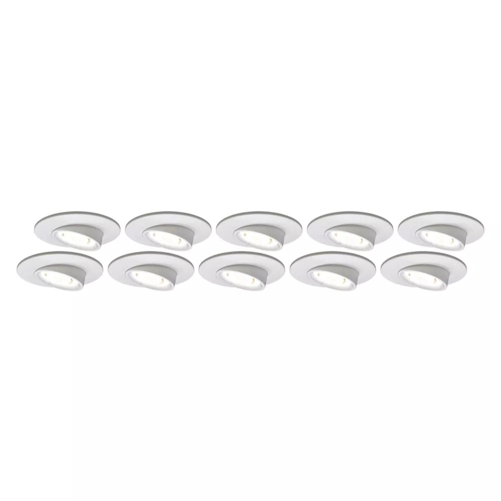 4lite Tilt Fire Rated GU10 Downlight White 30 Pack Screwfix