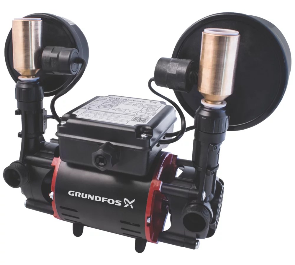 Grundfos 98950220 Regenerative Twin Shower Pump 2.0bar Screwfix