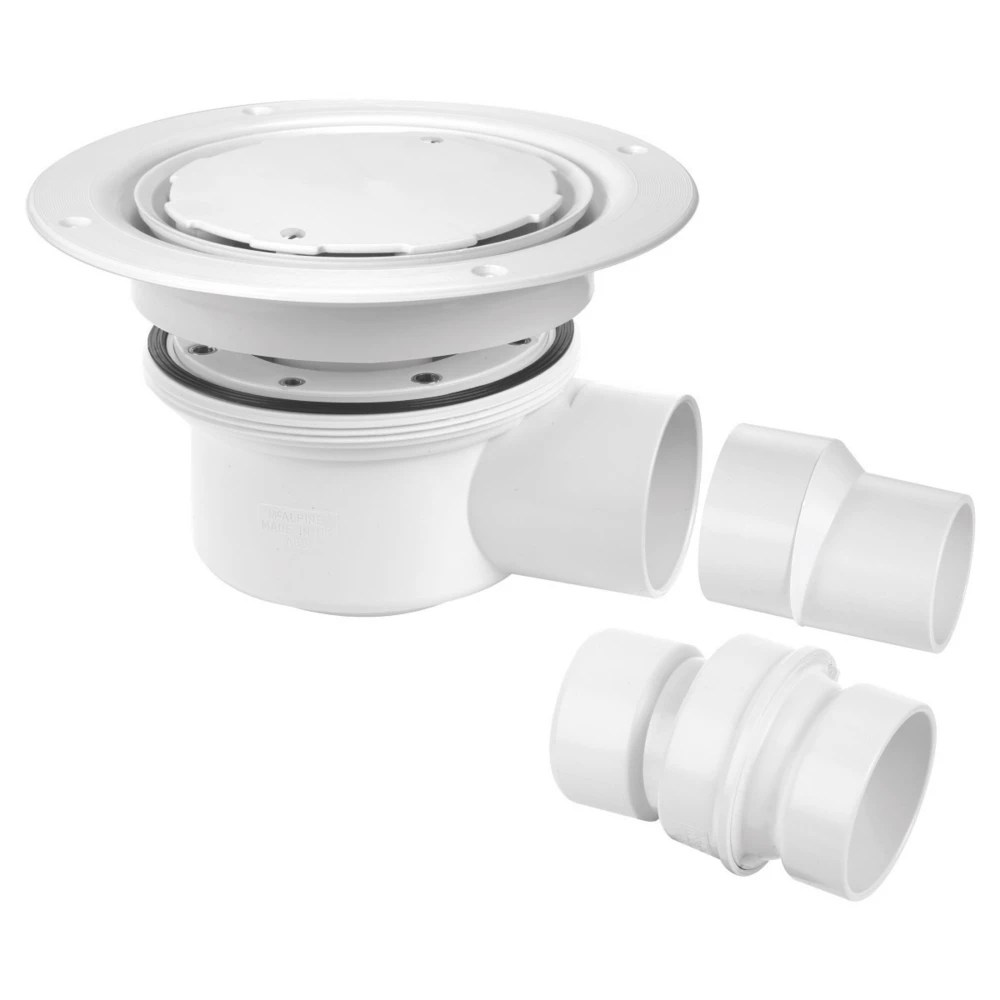 McAlpine TSG52WH Trapped Shower Gully 50mm Water Seal Screwfix