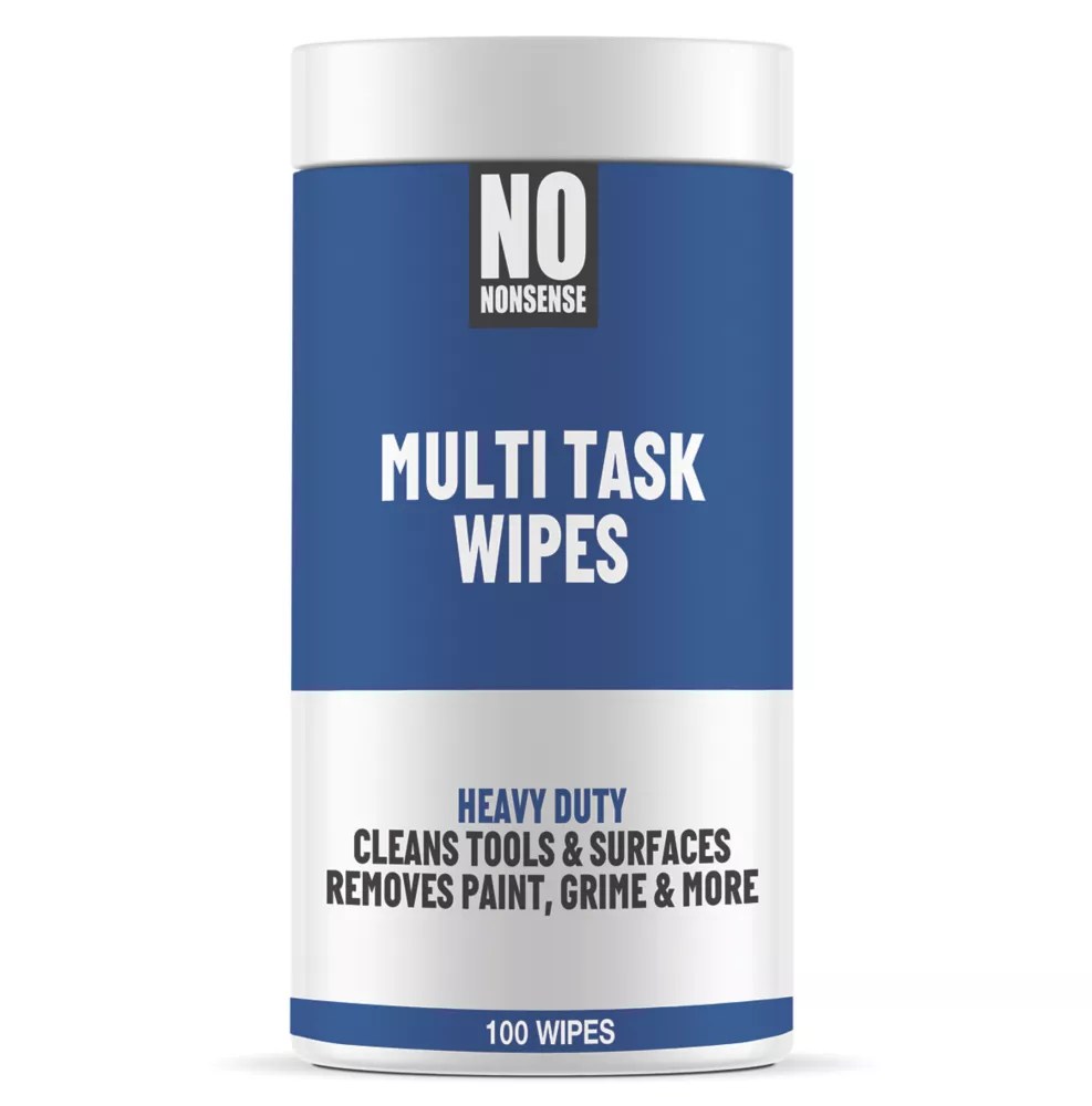 No Nonsense MultiSurface Wipes White 100 Pack Screwfix