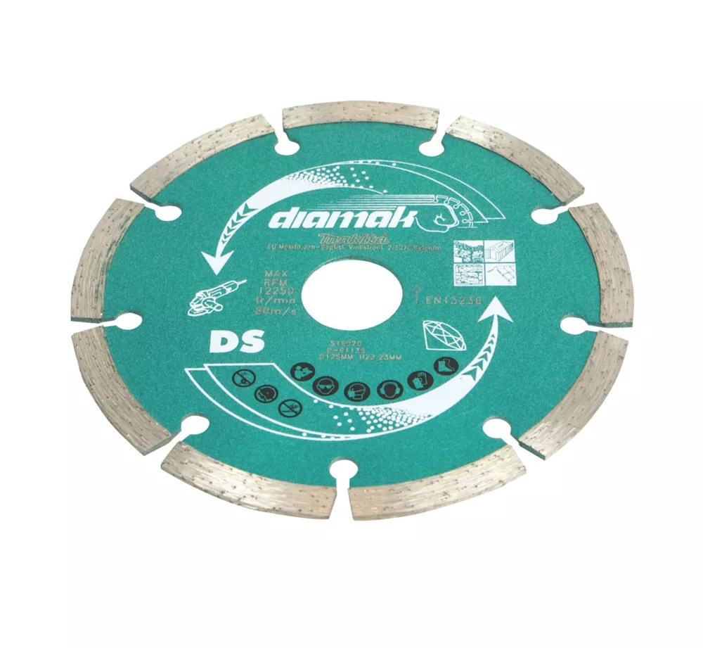 Makita D61139 Masonry Segmented Diamond Blade 125mm x 22.23mm Screwfix