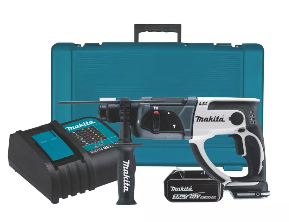 Makita DHR202SFW 3.2kg 18V 1 x 3.0Ah Li-Ion LXT Cordless SDS Rotary