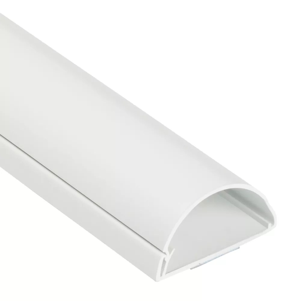 DLine PVC White TV Trunking 50mm x 25mm x 1.5m Screwfix