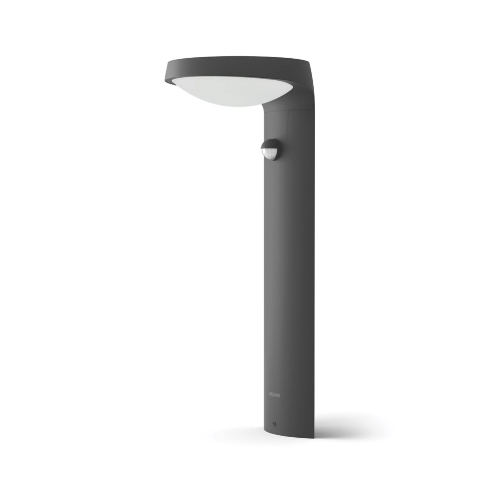 Philips Tyla 400mm Outdoor LED Solar Pedestal Light Anthracite 255lm
