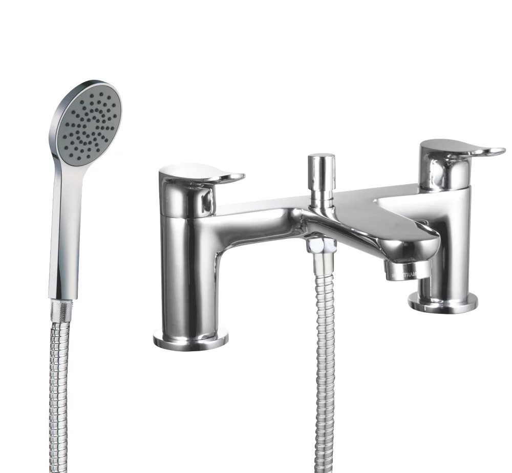 Bristan Ertz DeckMounted Bath Shower Mixer Chrome Finish Screwfix