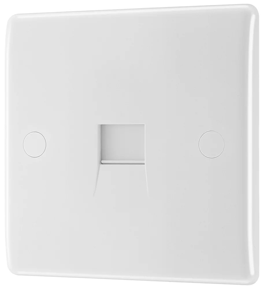 British General 800 Series 1Gang Master Telephone Socket White Screwfix