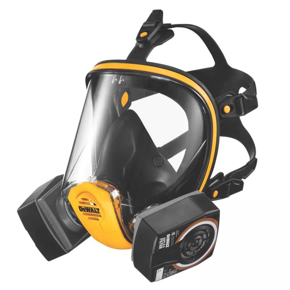 DeWalt Medium Full Face Mask Respirator A2P3 Screwfix