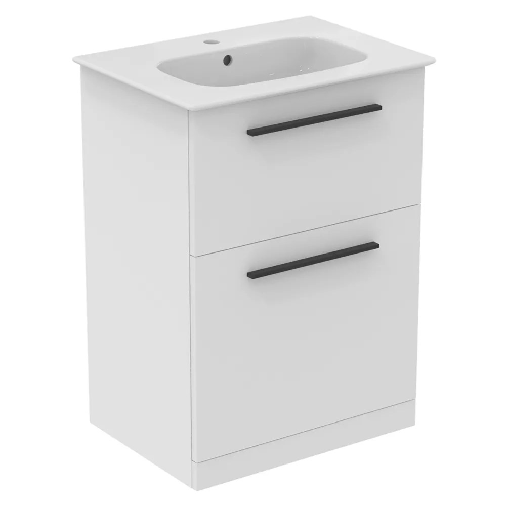 Ideal Standard i.life A Floorstanding Vanity Unit With Black Handles