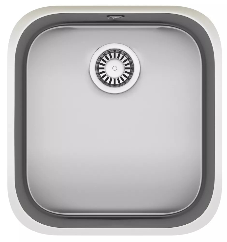 Franke Lucca 1 Bowl Stainless Steel Kitchen Sink 494mm x 200mm Screwfix