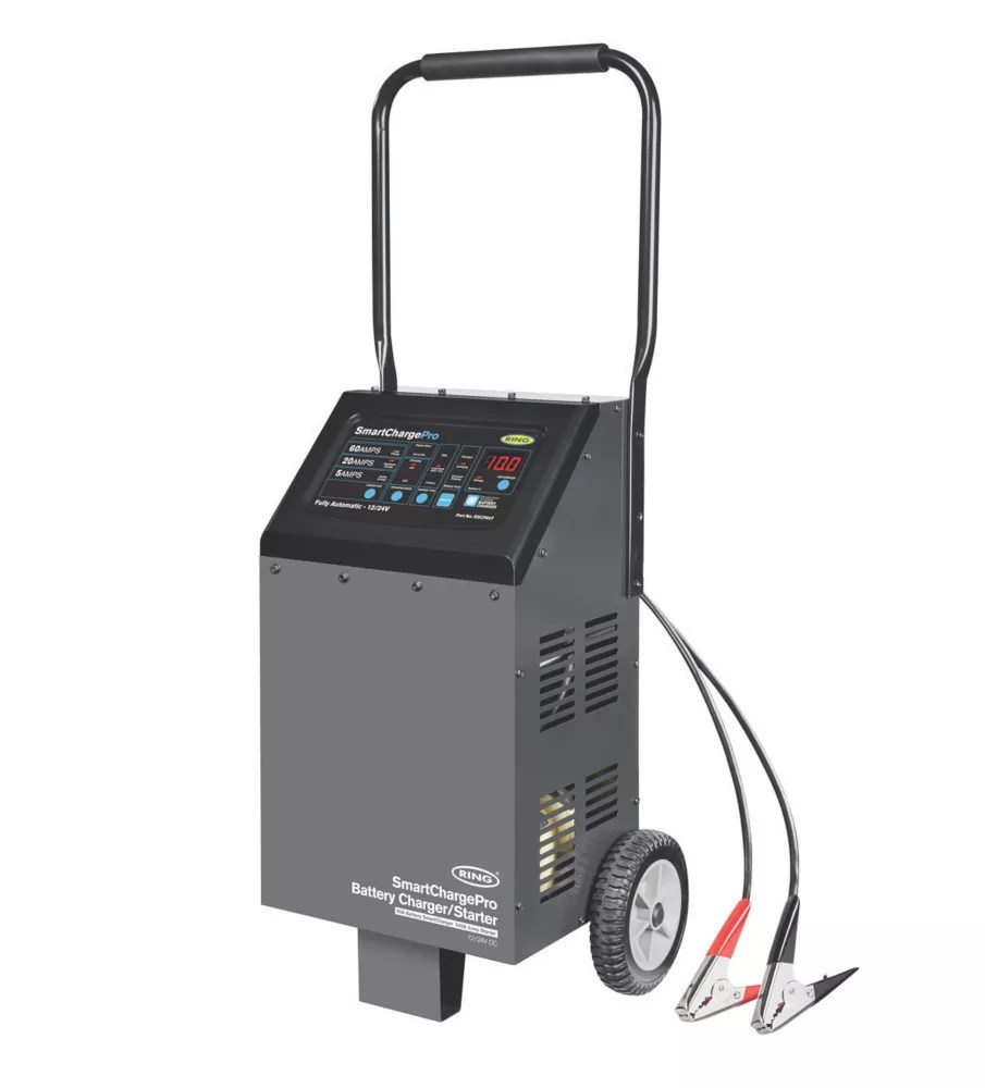 Ring 60A Automatic Trolley Smart Battery Charger & Jump Starter 12/24V