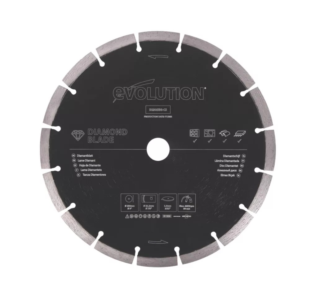 Evolution D230SEGCS Masonry Segmented Diamond Blade 230mm x 22.2mm