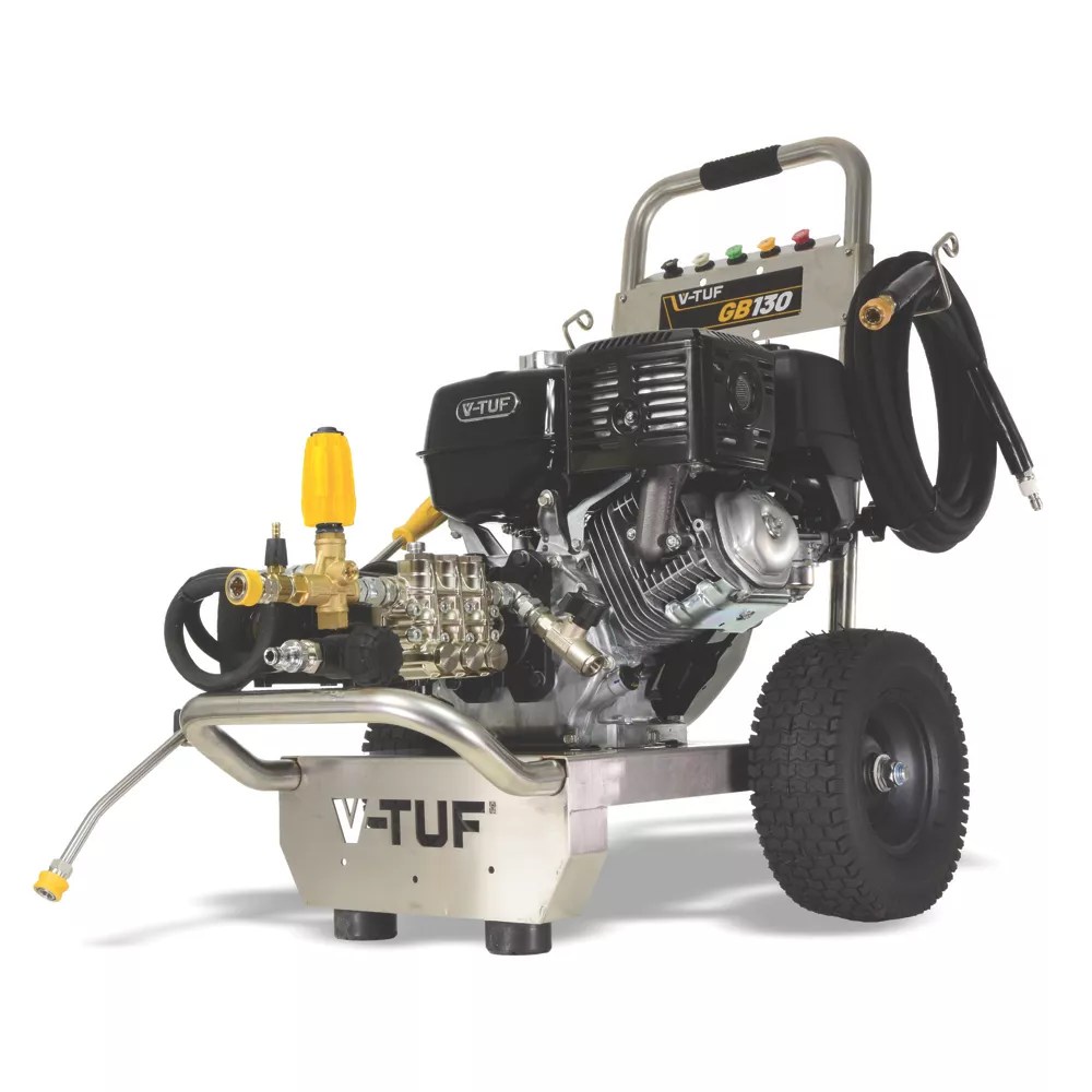 VTuf GB130 300bar Petrol Industrial Gearbox Driven Pressure Washer 389cc 11.7hp Screwfix