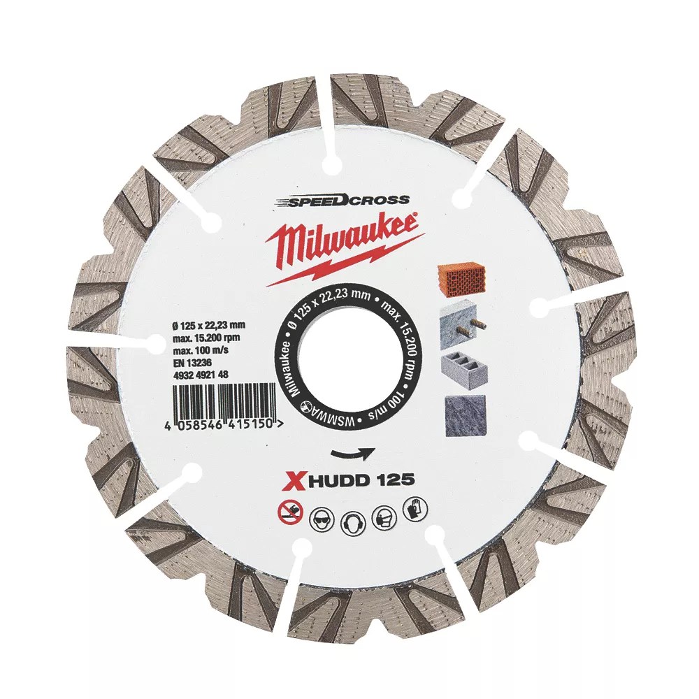 Milwaukee Premium Speedcross XHUDD MultiMaterial Diamond Blade 125mm x