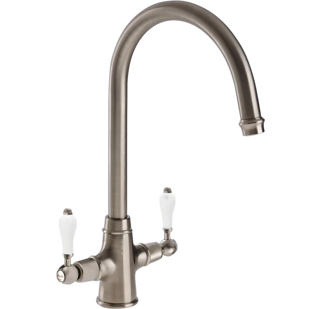 Abode Ludlow Traditional Kitchen Mixer Tap Brushed Nickel Screwfix