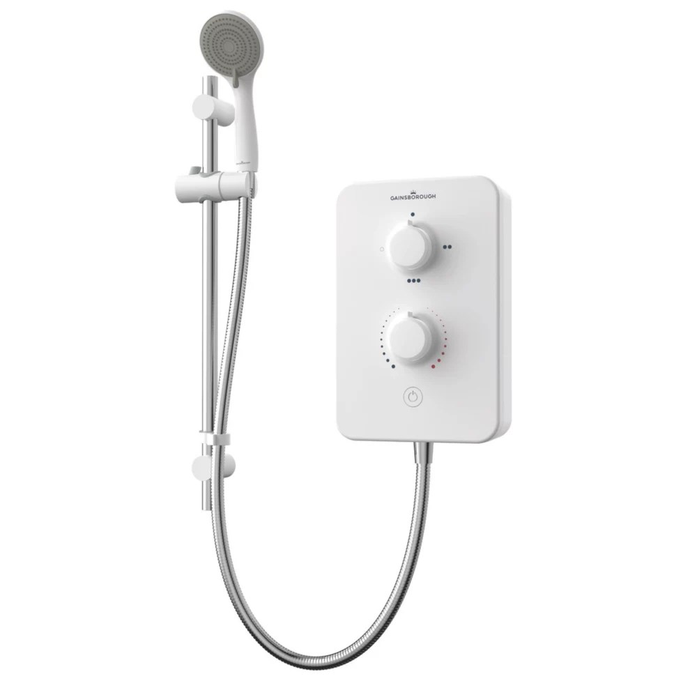 Gainsborough Slim Duo White 9.5kW Electric Shower Screwfix