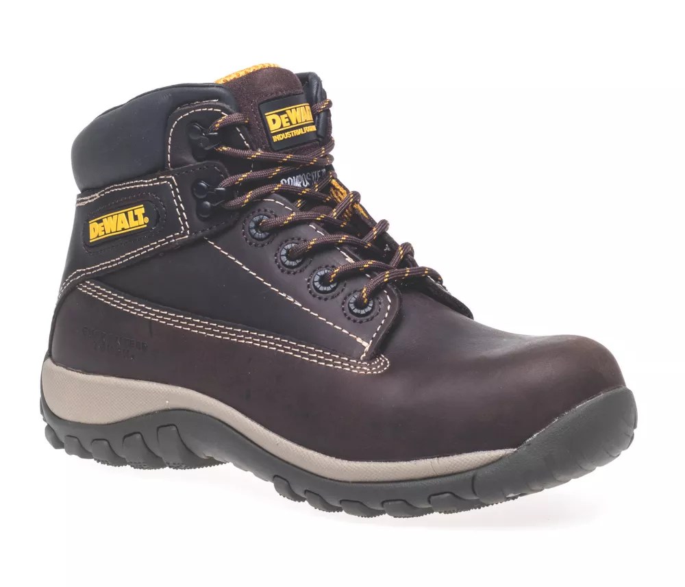 DeWalt Hammer Size 7 Brown Safety Boots Screwfix