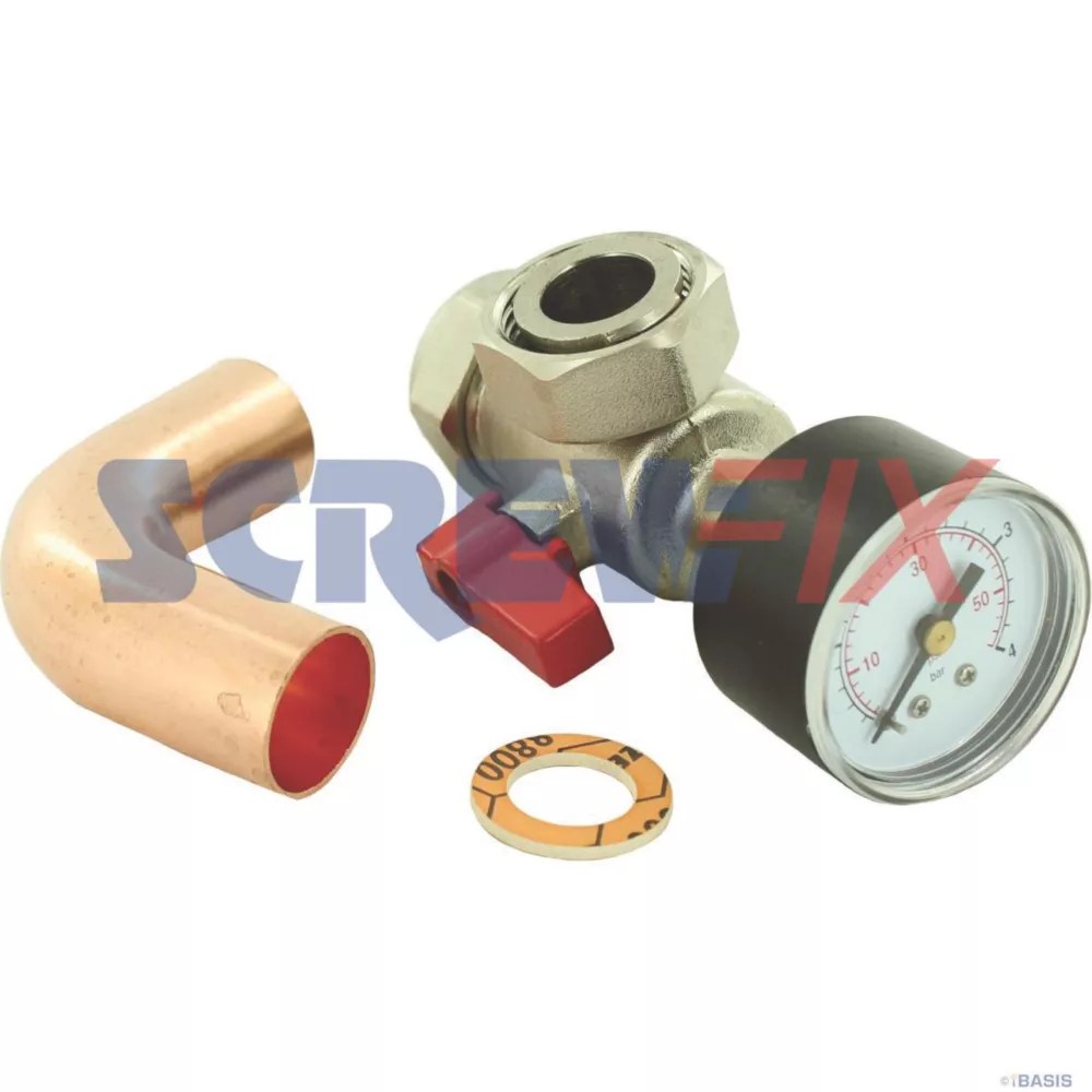 Ideal Heating 175431 FLOW VALVE (GAUGE) PACK Screwfix