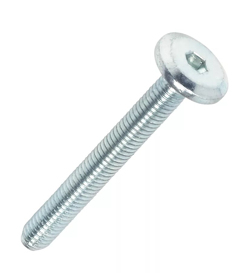 Bright ZincPlated Steel Joint Connector Bolts BZP M6 x 45mm 50 Pack